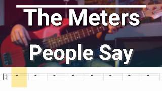 The Meters  People Say TABS bass cover 🎸 [upl. by Halimak]