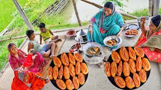 রথযাত্রা স্পেশাল মুচমুচে খাস্তা খাজা আজ বাড়িতে বানালাম  khaja recipe [upl. by Eralcyram]