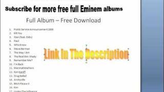 MARSHALL MATHERS LP FULL ALBUM FREE DL [upl. by Adnanref]