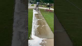 How to Pressure Washer a Driveway 🧼follow SqueakyTsPressureCleaning for more powerwashing [upl. by Asilanna26]