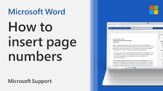 How to insert page numbers in a Word document  Microsoft [upl. by Ninazan]