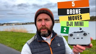 5 DRONE MOVES YOU NEED AS A BEGINNER  DJI MINI 2 [upl. by Bonnice]