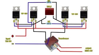 2500W inverter circuit design 12v to 220v AC inverter circuit diagram inveter [upl. by Eelame]