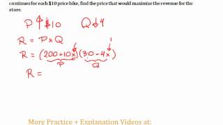 Revenue Maximizing 2  Optimization Word Problem Calculus  SIMPLE explanation [upl. by Enimajneb]