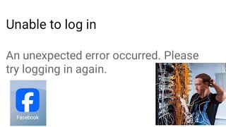 facebook problem how to solve an unexpected error occurredplease try logging in again [upl. by Leunad796]