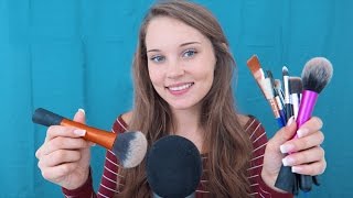 ASMR Brushing the Microphone With Different Brushes [upl. by Laon794]