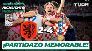 HIGHLIGHTS  Países Bajos 24 Croacia  UEFA Nations League  Semifinal  TUDN [upl. by Yenots572]