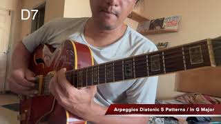 5 Patterns Arpeggios Diatonic  in G Major [upl. by Uht718]