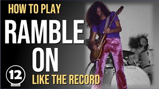 Ramble On  Led Zeppelin  Guitar Lesson [upl. by Nalyad]