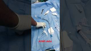 Double lumen endotracheal tube insertion aiims aiimsdelhi intubation hospital [upl. by Siobhan24]