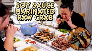 SOY SAUCE MARINATED RAW CRAB Ganjang Gejang 간장게장 MUKBANG 먹방  KOREAN BBQ EATING SHOW [upl. by Assert]