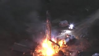 Officials 1 killed 3 in recovery after oil well explosion in Texas [upl. by Eessac937]