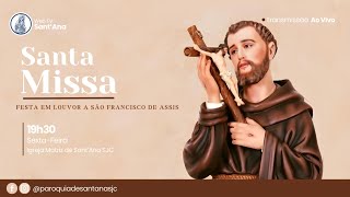 Santa Missa Ao Vivo  19h30  04 de Outubro de 2024 [upl. by Retsevlis]