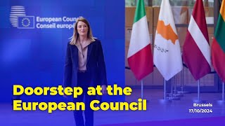 Doorstep at the European Council  17th October 2024 [upl. by Asseralc]