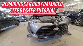 Repairing Car body damaged step by step tutorial Auto body repair car auto automobile [upl. by Fitzsimmons351]