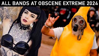 FULL LINEUP OBSCENE EXTREME 2024 82 GROUPS IN 5 DAYS [upl. by Sakovich]