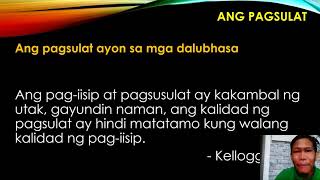 Kahulugan Kahalagahan Yugto at Proseso ng Pagsulat [upl. by Nnalorac454]