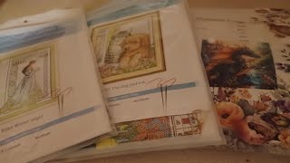 unboxing of 3 three new cross stitch kits [upl. by Marba]