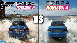 Forza Horizon 4 vs Forza Horizon 3  Graphics and Sound Comparison Gameplay [upl. by Hammerskjold]