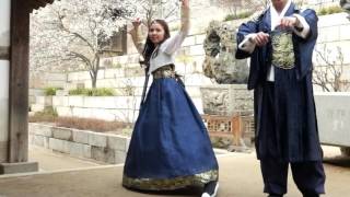 Bombastic Dance  crazy tourists in Korea wearing Hanbok [upl. by Sitsuj]