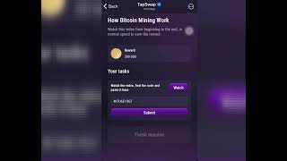 19 July TapSwap Code  How Bitcoin Work Can you earn 1 Bitcoin [upl. by Saffian718]