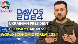 Davos 2024 LIVE Ukrainian President Zelenskyy Addresses World Economic Forum 2024  WEF  IN18L [upl. by Franchot175]