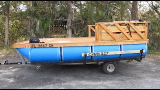 My Cheap Homemade Pontoon Boat Build 2 [upl. by Aleac]