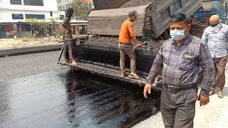 Double Bituminous Surface Treatment DBST Work । Highway Engineering [upl. by Anaerda]