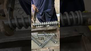 Skilled Hands Spring Production on Lathe in Pakistan LatheWork Artisan Metalwork LocalTalent [upl. by Genesa]