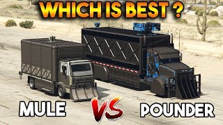 GTA 5 ONLINE  MULE CUSTOM VS POUNDER CUSTOM WHICH IS BEST [upl. by Nilre]