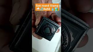 Sun Stamper ink Refill how to round Stamp refill suninkrefill youtubeshorts [upl. by Linzer678]