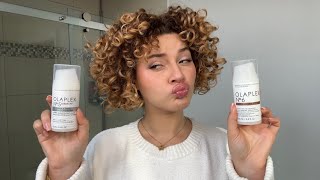 Is the new Olaplex No5 leavein BETTER than the No6 Bond Smoother FULL curly hair styling routine [upl. by Ihsakat]