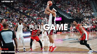 Game Replay  USA Mens National Team vs Canada 71024 [upl. by Undry]