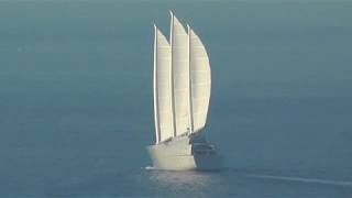 Sailing Yacht A a vele spiegate nel golfo di Napoli che spettacolo [upl. by Aenet]