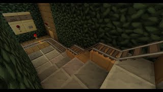 Minecraft Minecart sorting Player chesthopper amp empty [upl. by Aral]