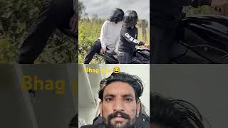 Bhag gya 😂 automobile rider bajaj mt15 biker shortsviral [upl. by Odnama]