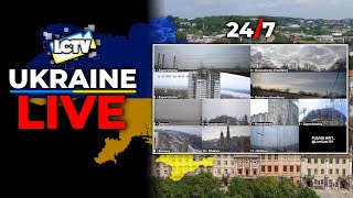 🔴 Ukraine Live Cams from KyivLvivOdesaDniproDonetskSumy and more  With Audio [upl. by Yelkreb]