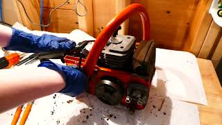 Disassembling the Dolmar 112 Chainsaw [upl. by Guendolen244]