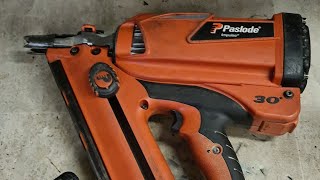 Full stripdown clean service and rebuild of a paslode IM350 gas nail gun tool [upl. by Acila118]