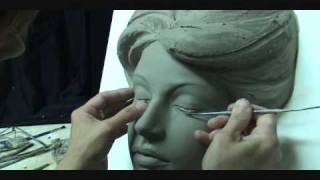 Sculpting a face in clay Sculpting demo how to sculpt girls face [upl. by Syck]