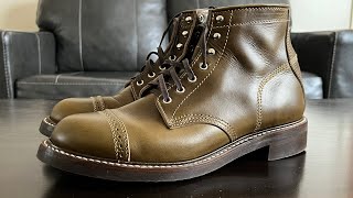 John Lofgren Combat Boots Olive CXL [upl. by Kcolttam]