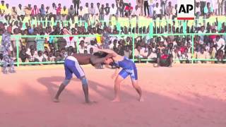 Japanese Olympic wrestler takes on a Sudanese competitor [upl. by Leventhal]