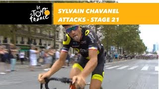 Sylvain Chavanel attacks   Stage 21  Tour de France 2018 [upl. by Amerigo606]