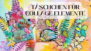 DIY Falttasche für Collage Elemente aus einem Gelli Print [upl. by Suivatna248]