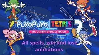 Puyo Puyo™ Tetris® 2  All spells win and lose animations [upl. by Sommer367]