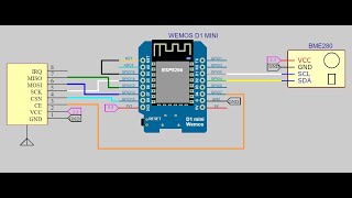 meteo26 wemos улица отправка данных по wifi Tin Tout Hum Pr [upl. by Nabila]