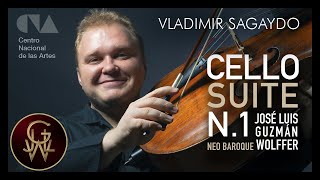 CELLO SUITE N1 IN C  NEO BARROCA de José Luis Guzmán Wolffer Interpreta Vladimir Sagaydo [upl. by Broida321]