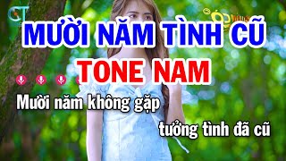 Karaoke Mười Năm Tình Cũ Tone Nam  Em  Nhạc Sống Tuấn Cò [upl. by Even]