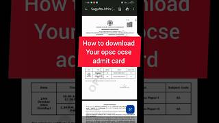 How To Download Opsc Admit Card  Opsc Civil Services Admit Card Download  Opsc OAS Admit Card [upl. by Eelarual268]