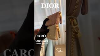 CARO COMPACT Zipped Wallet zipperwallet dior wallet [upl. by Sidell]